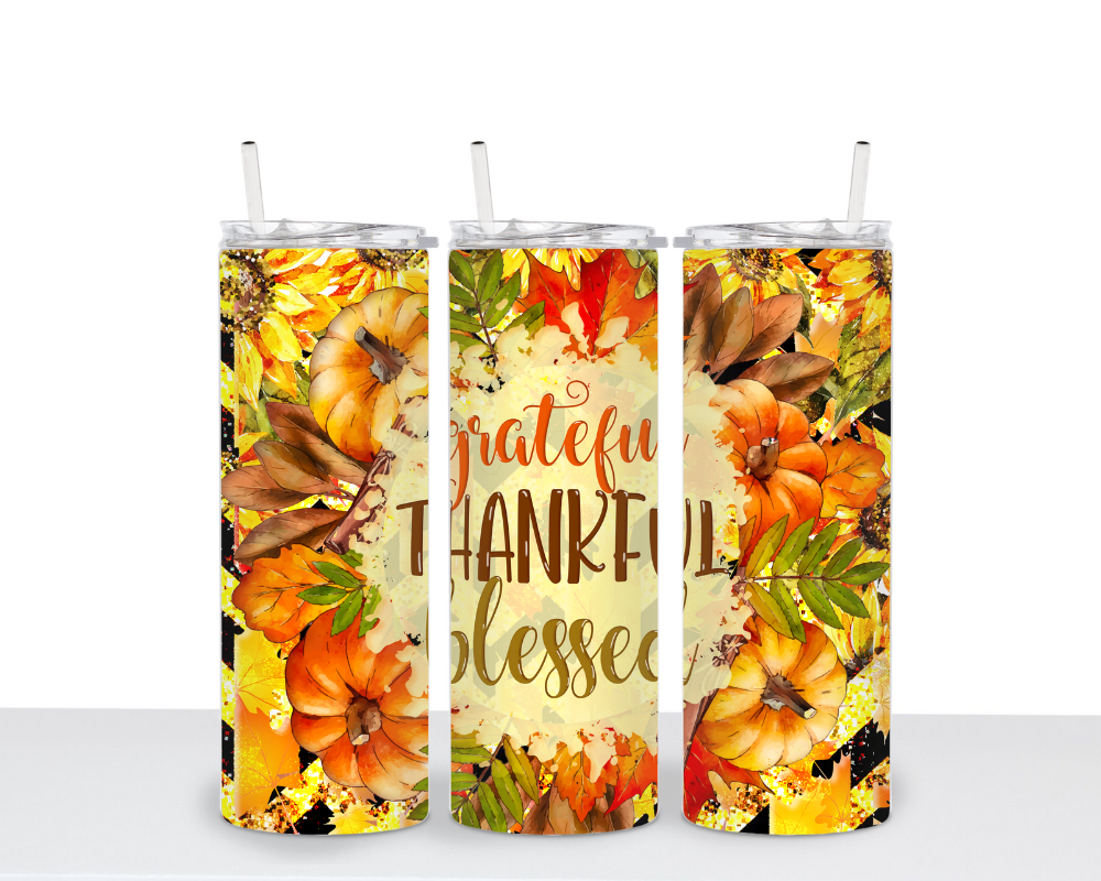 Grateful Thankful Blessed Sublimation Transfer