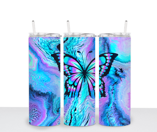 butterfly tumbler sublimation transfer